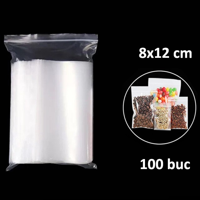 Set 100 bucati pungi Zip cu fermoar 80x120 pentru ambalare - imagine 12